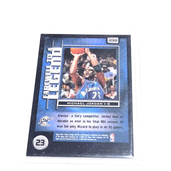2003-2004 Upper Deck Victory (Farewell to a Legend) MICHAEL JORDAN #232 - Picture 2 of 2